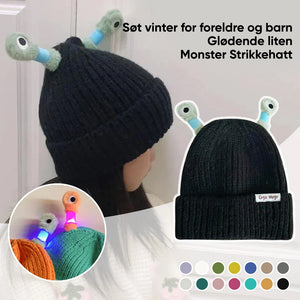 Selvlysende liten monsterhatt i ull