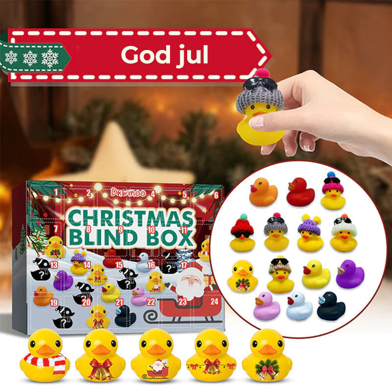 Adventskalender 2023 - 24 gummi-ender for barn