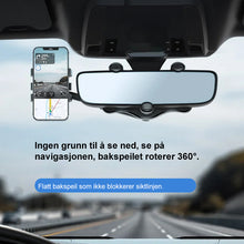 Last inn bildet i Galleri-visningsprogrammet, 360-graders roterbar telefonholder i bilspeilet
