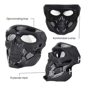 Skull horror hjelm maske