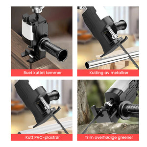 Adapter for elektrisk drill til bajonettsag