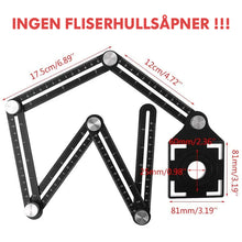 Last inn bildet i Galleri-visningsprogrammet, Multifunksjonell seksfold linjal og tolvfold linjal
