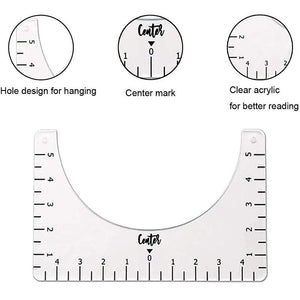 T-skjorte linjal guide verktøy