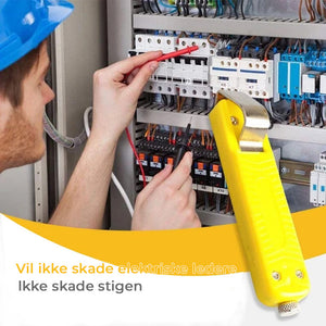 Justerbar lednings- og kabel-kniv