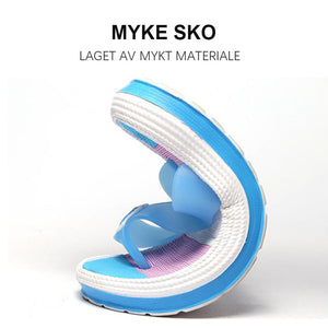 Myke regnbue flip-flop sandaler for kvinner