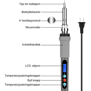 60W Elektrisk Loddejern Begynnersett